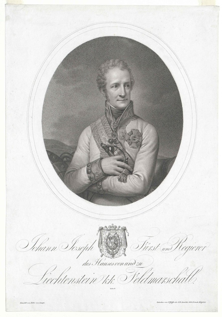 Johann conte del Liechtenstein da Artist Unknown