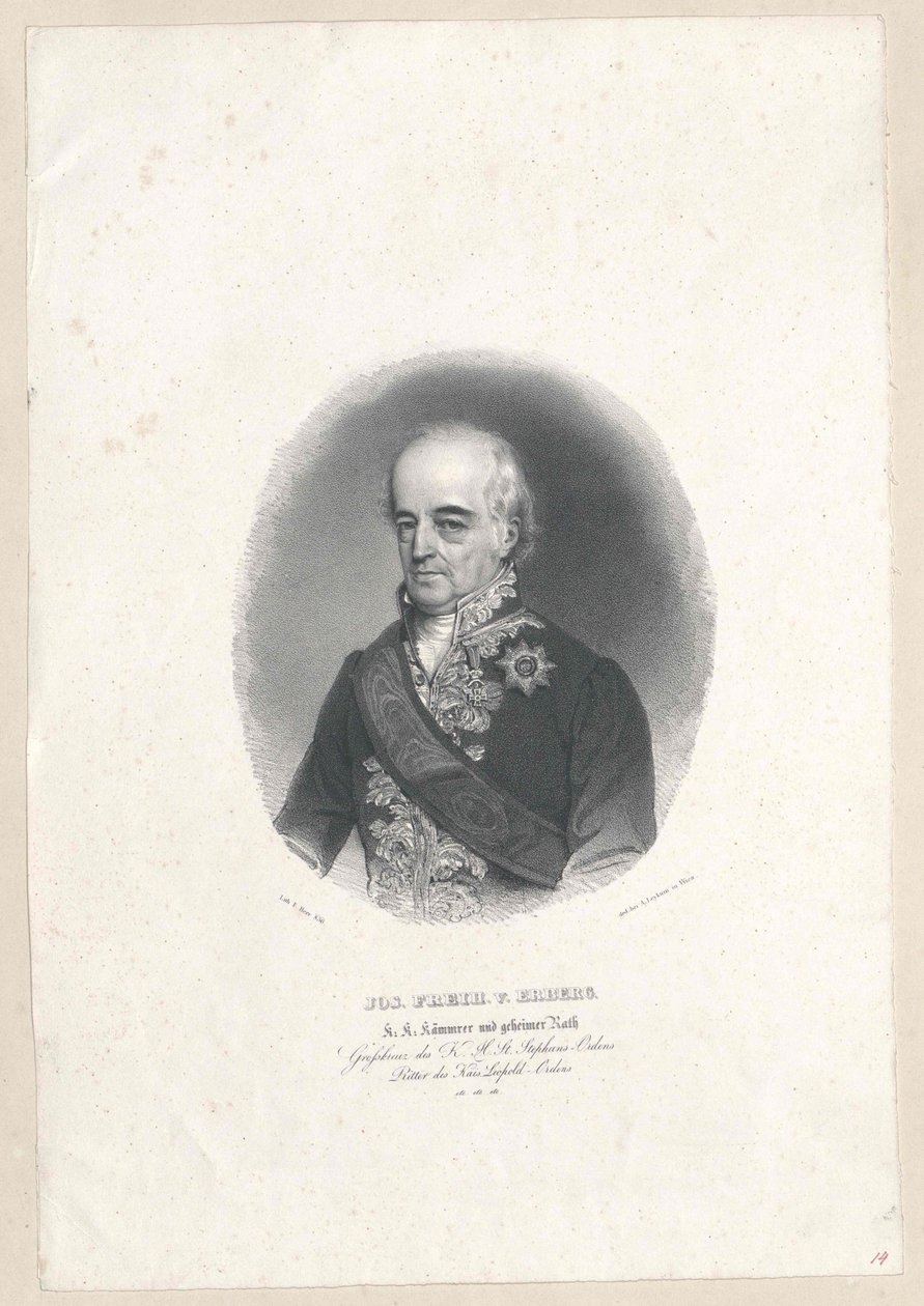 Joseph Augustin barone von Erberg da Artist Unknown