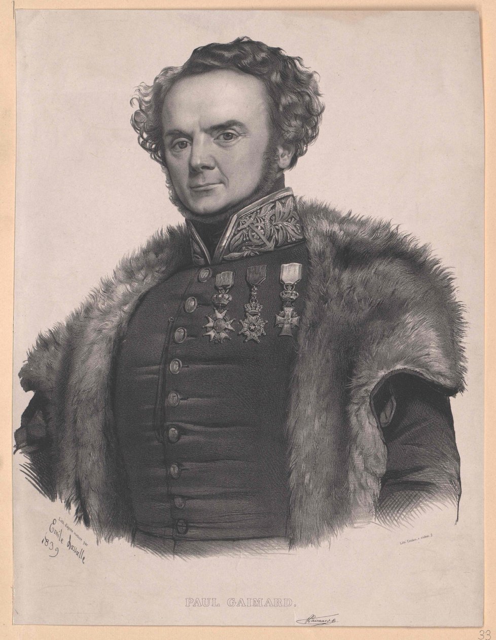 Joseph Paul Gaimard (stampa) da Artist Unknown