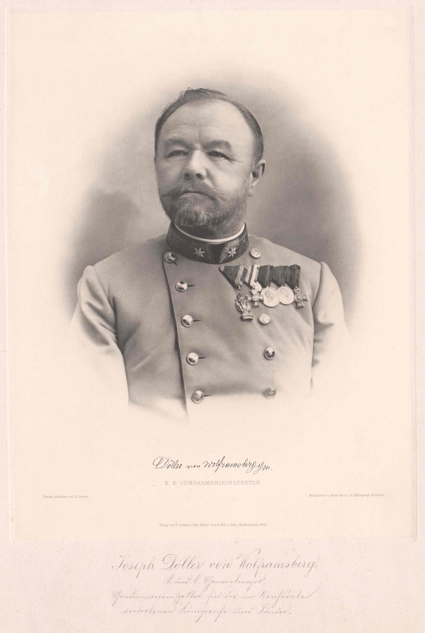 Joseph von Doeller-Wolframsberg (stampa) da Artist Unknown