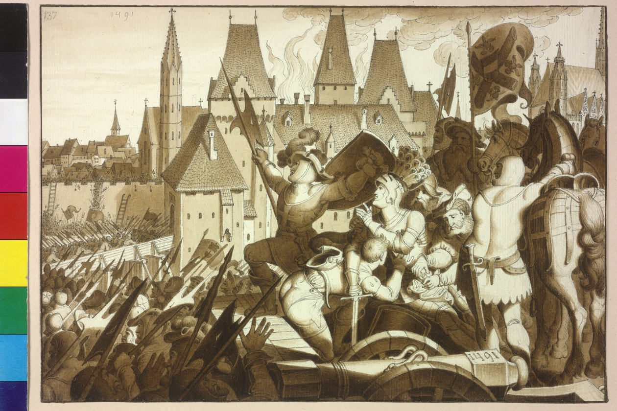 Il re Massimiliano I riconquista Vienna e il castello dei suoi antenati da Artist Unknown