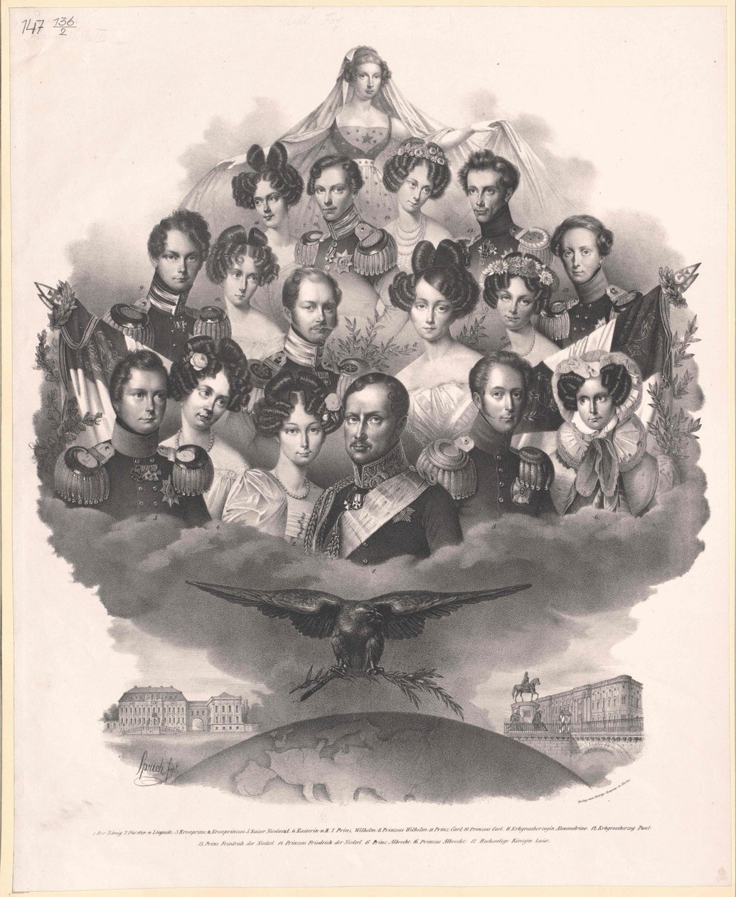 Re di Prussia Federico Guglielmo III (stampa) da Artist Unknown