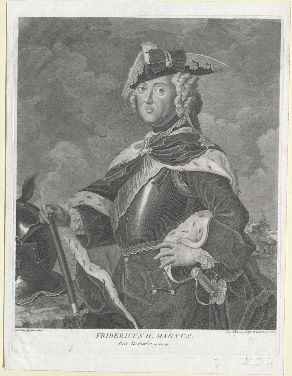 Re di Prussia Federico II da Artist Unknown