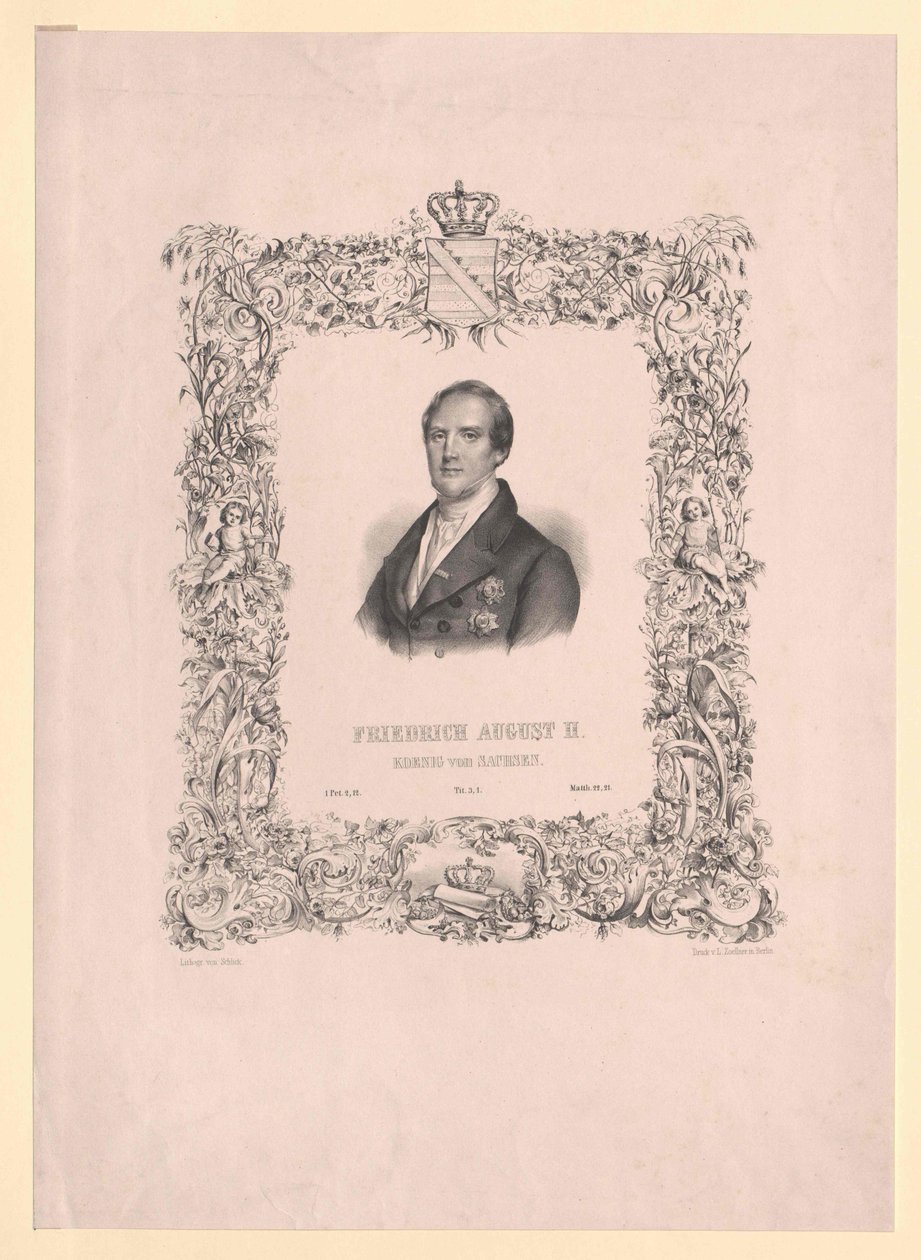 Re di Sassonia Federico Augusto II da Artist Unknown
