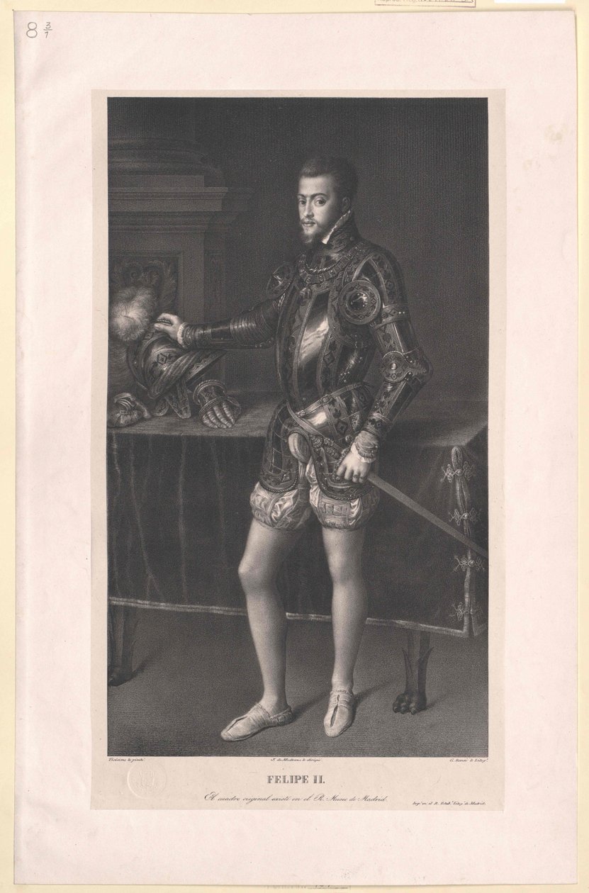 Re di Spagna Philipp II da Artist Unknown