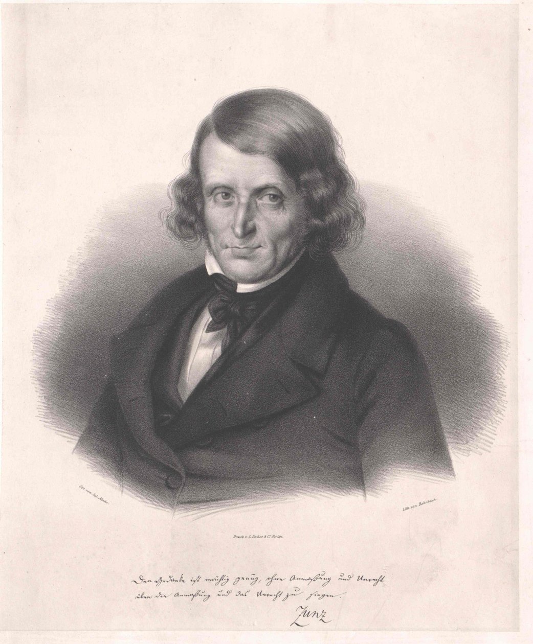 Leopold Zunz (stampa) da Artist Unknown