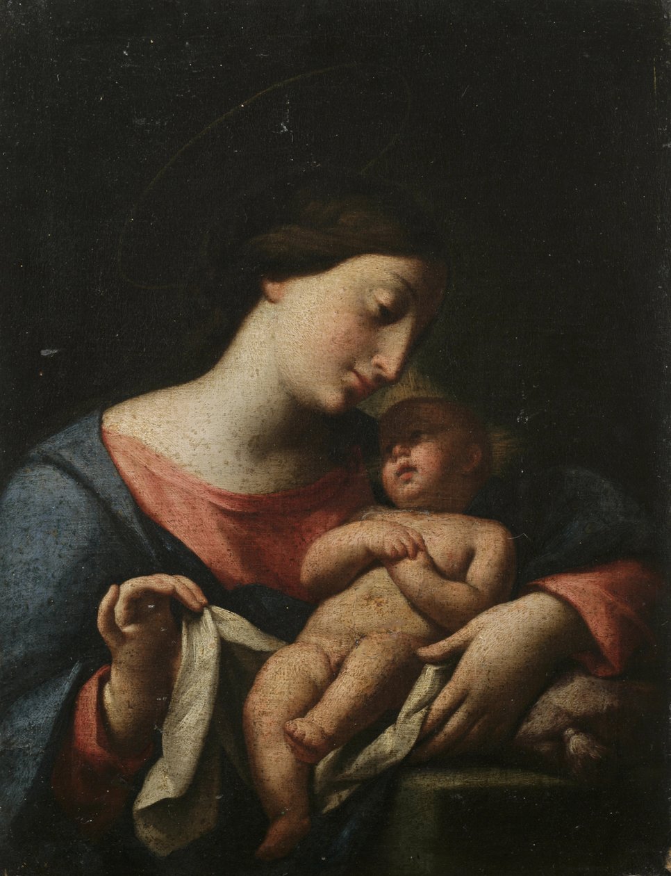 Madonna con Bambino (olio su tela) da Artist Unknown