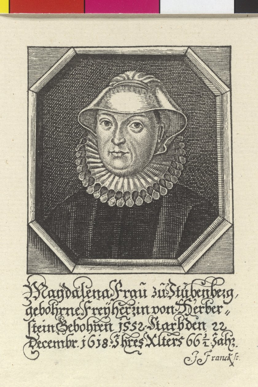 Magdalene Baronessa Herberstein da Artist Unknown