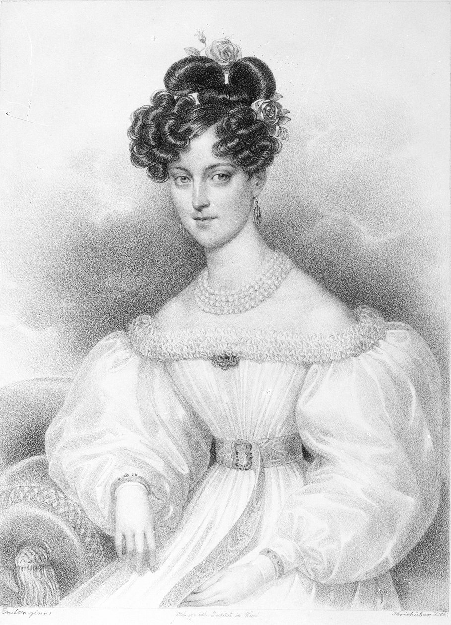 Marie Charlotte baronessa di +1841 Kerpen da Artist Unknown