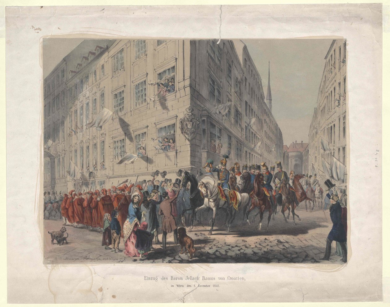Trasferimento del barone Jellacic ban di Croazia da Artist Unknown