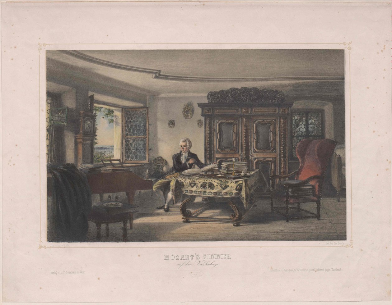 Mozart a comporre da Artist Unknown