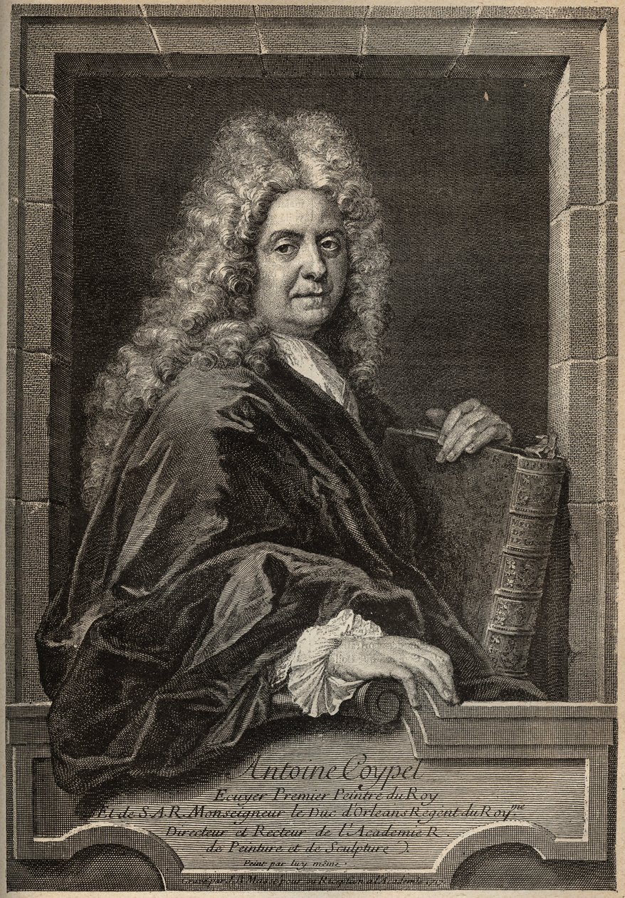 Ritratto di Antoine Coypel (incisione) da Artist Unknown