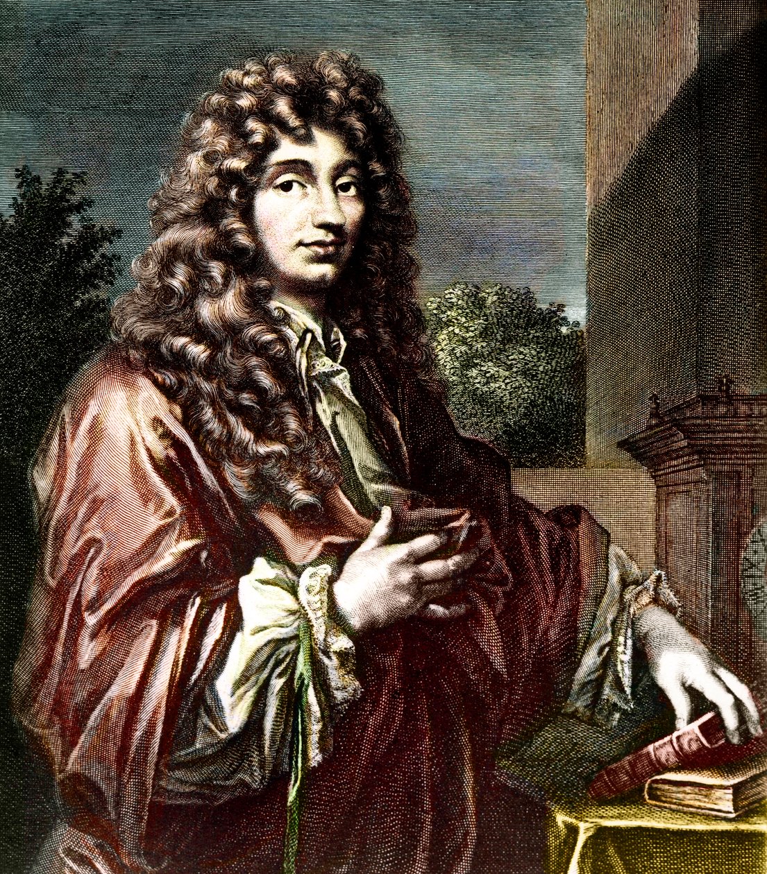 Ritratto di CHRISTIAN HUYGENS (1629-1695) - matematico, fisico e astronomo olandese - Incisione colorata - Ritratto di Christiaan Huygens - fisico e matematico olandese (1629-1695). da Artist Unknown