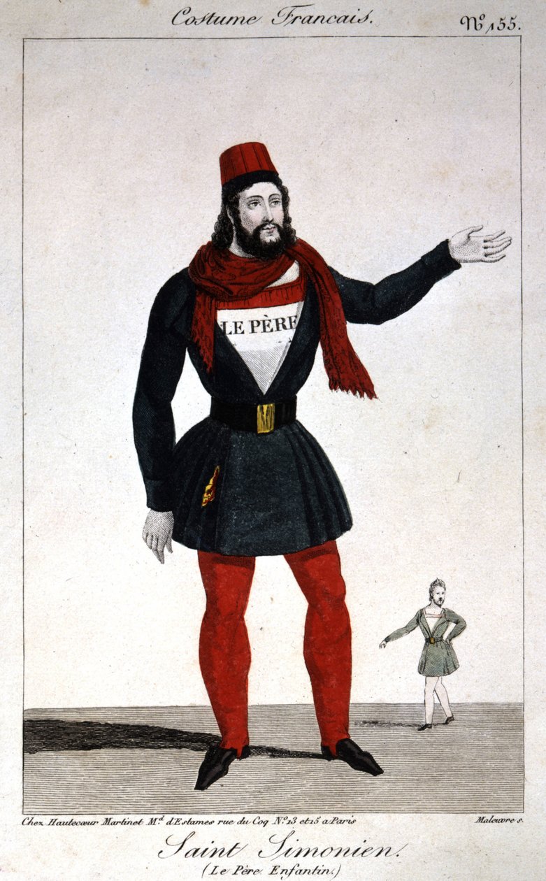 Ritratto di Padre Enfantin (o Prosper Enfantin) (1796-1864), Saint Simonien. da Artist Unknown