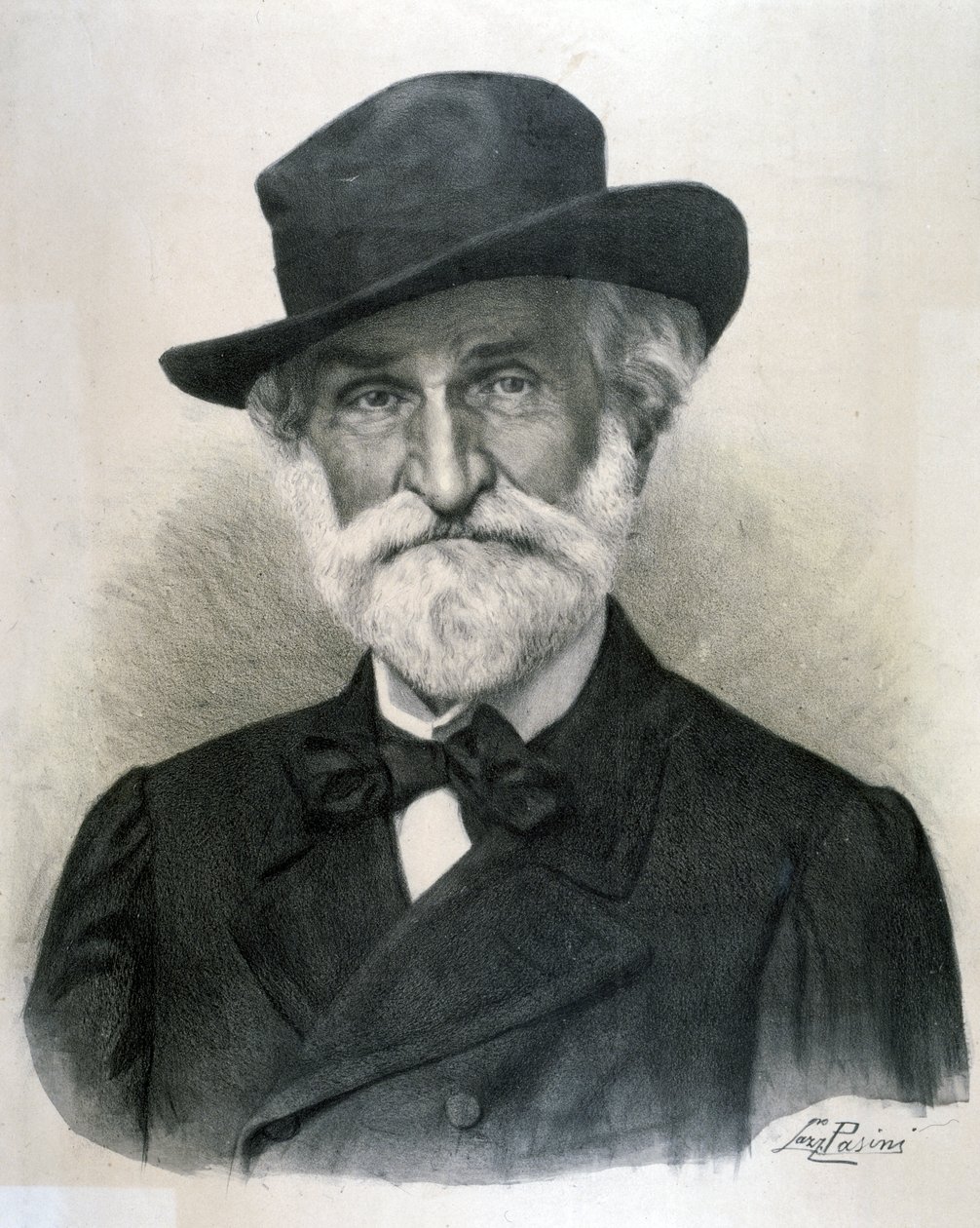 Ritratto di Giuseppe Fortunino Francesco Verdi (acquaforte) da Artist Unknown