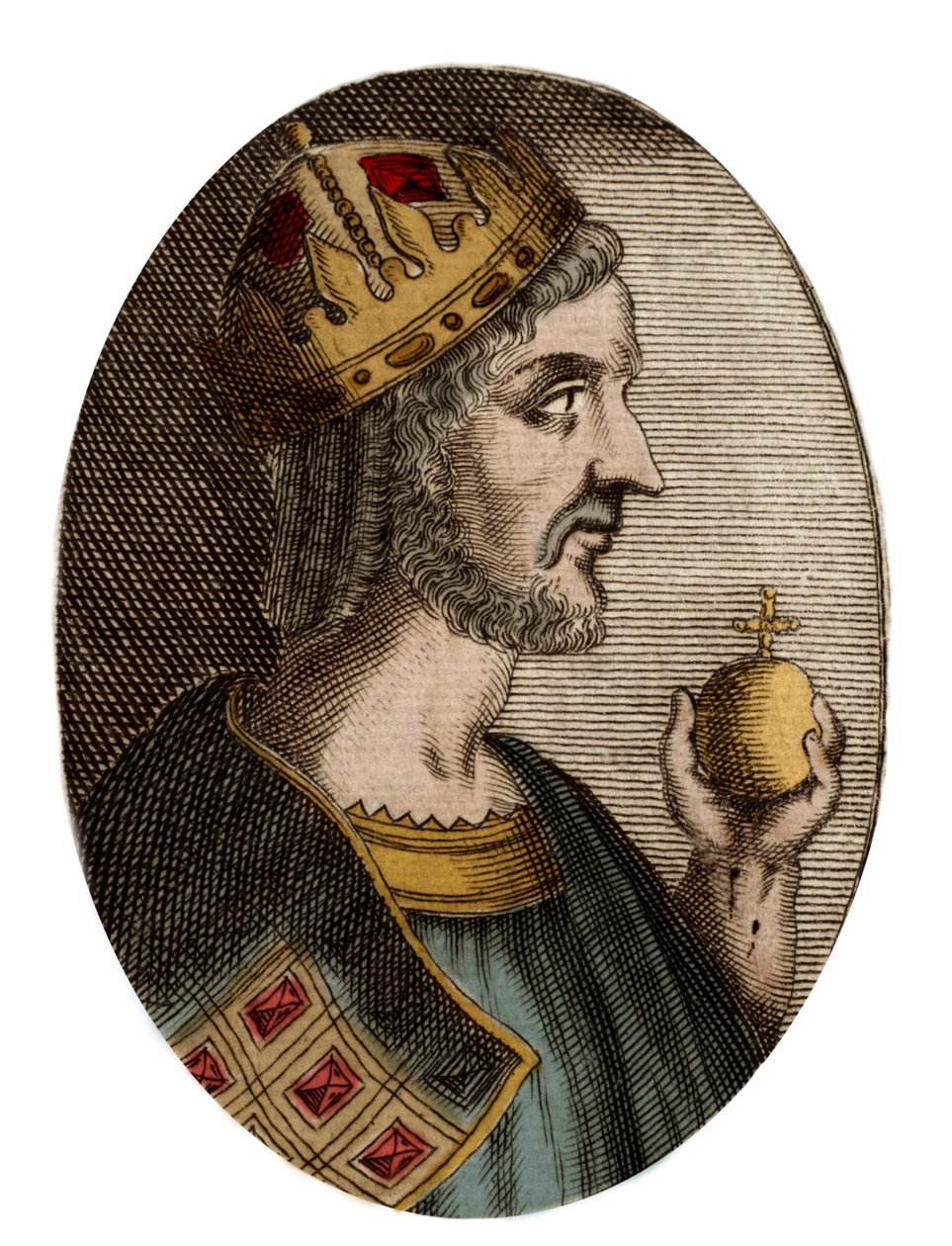 Ritratto di Giustiniano I - Ritratto di Giustiniano I (il Grande) (Flavius Petrus Sabbatius Justinianus) (482-565), imperatore romano d