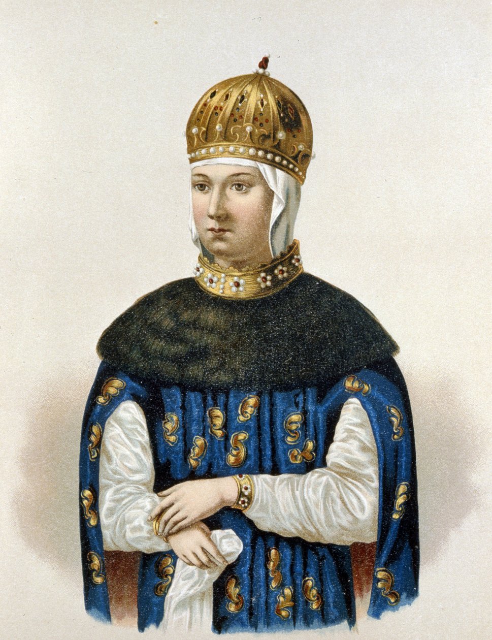 Ritratto di Maria Ilyinichna Miloslavskaia (1625-1669) (litografia) da Artist Unknown