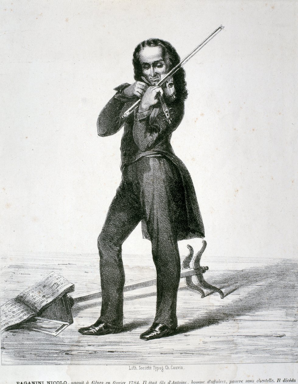 Ritratto di Niccolò Paganini (acquaforte) da Artist Unknown