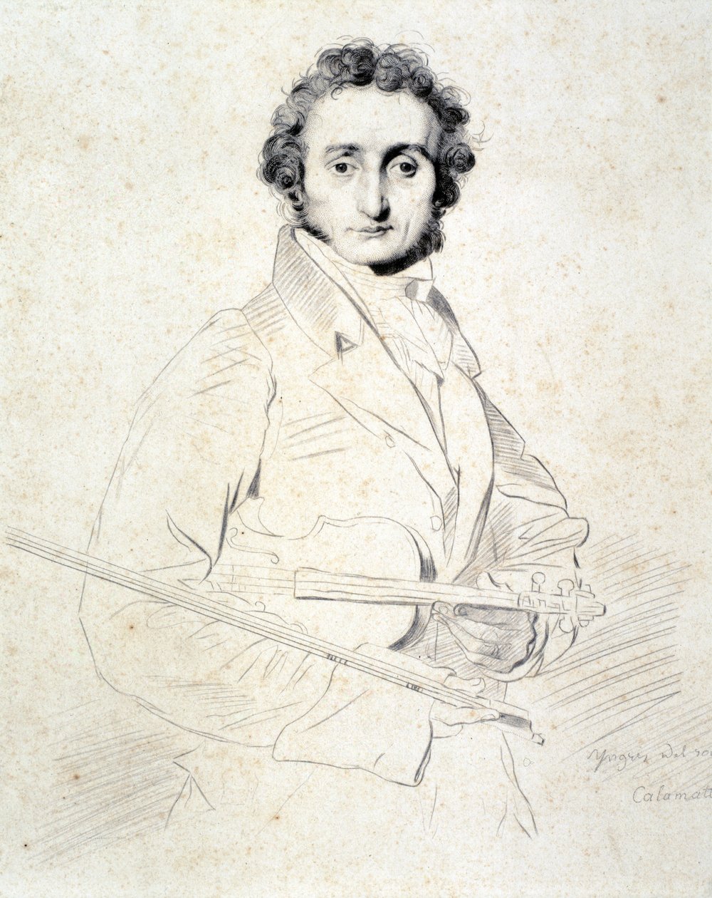 Ritratto di Niccolò Paganini (acquaforte) da Artist Unknown