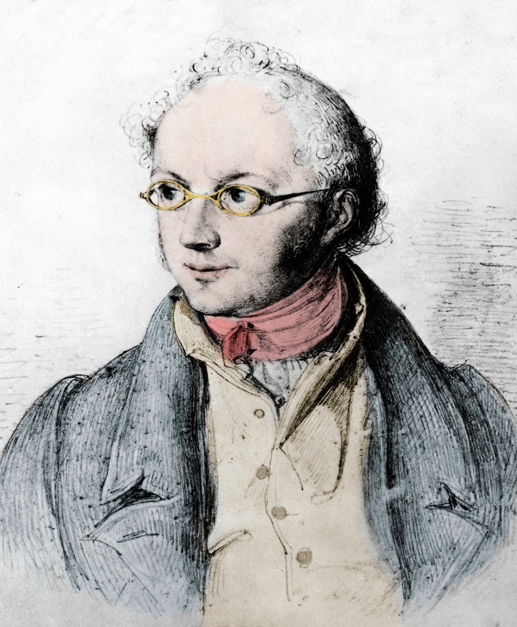 Ritratto del banchiere tedesco Abraham Mendelssohn Bartholdy (incisione) da Artist Unknown