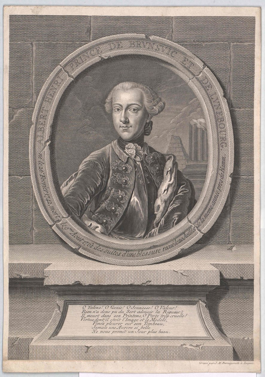 Principe di Brunswick-Wolfenbuettel Albrecht Henry da Artist Unknown