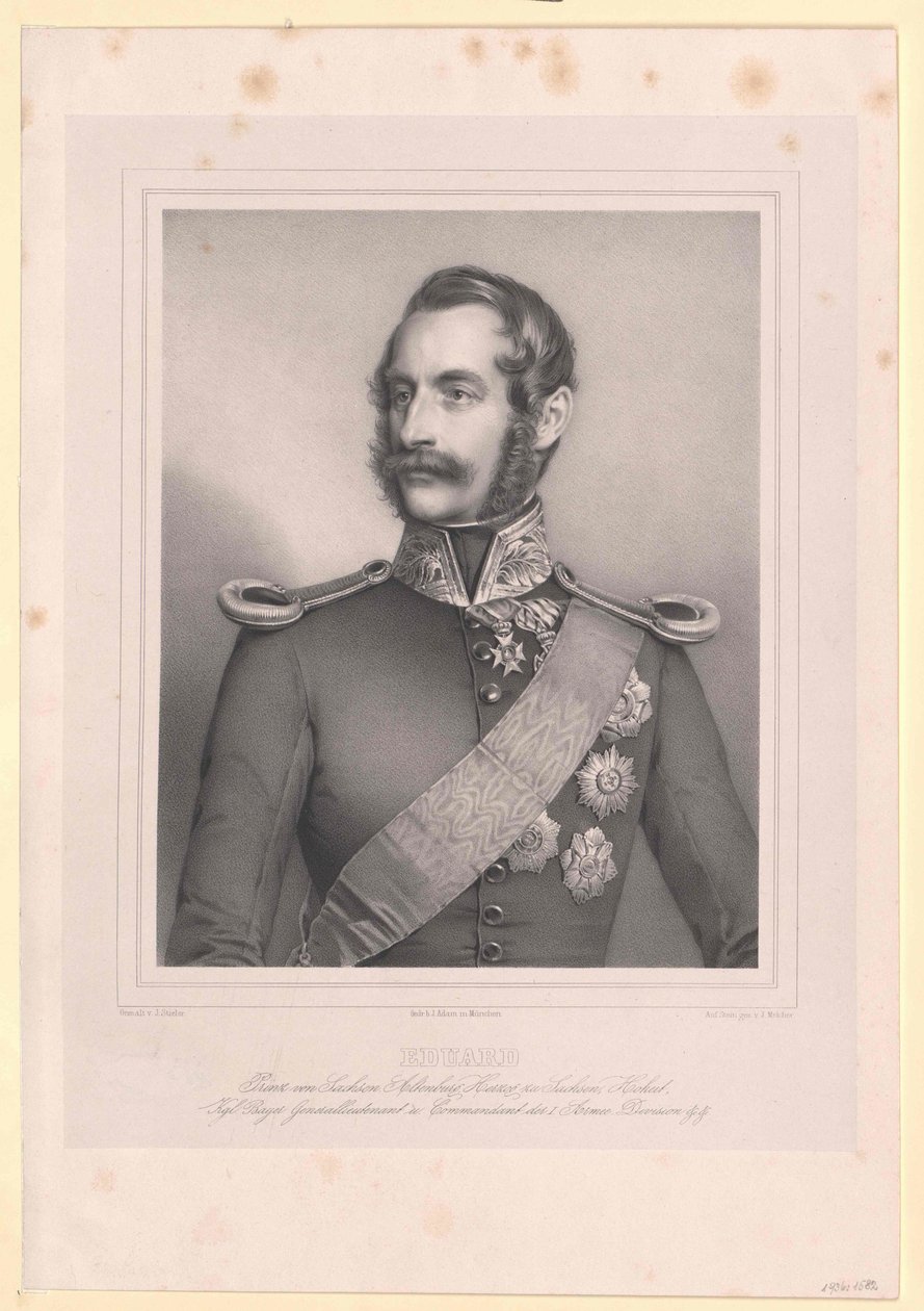 Principe di Saxe Altenburg Eduard da Artist Unknown