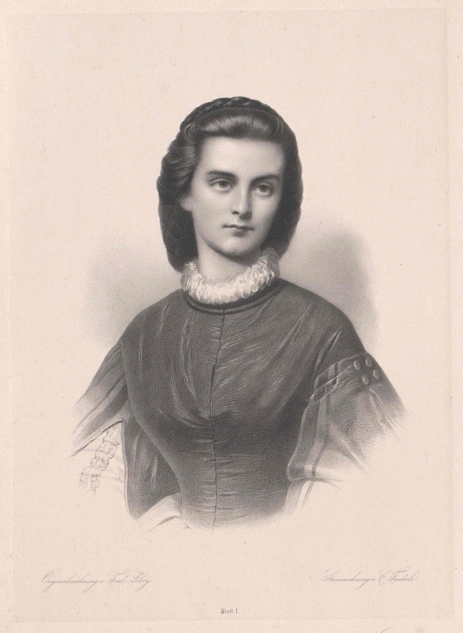 Principessa di Baviera-Gelnhausen Marie (stampa) da Artist Unknown
