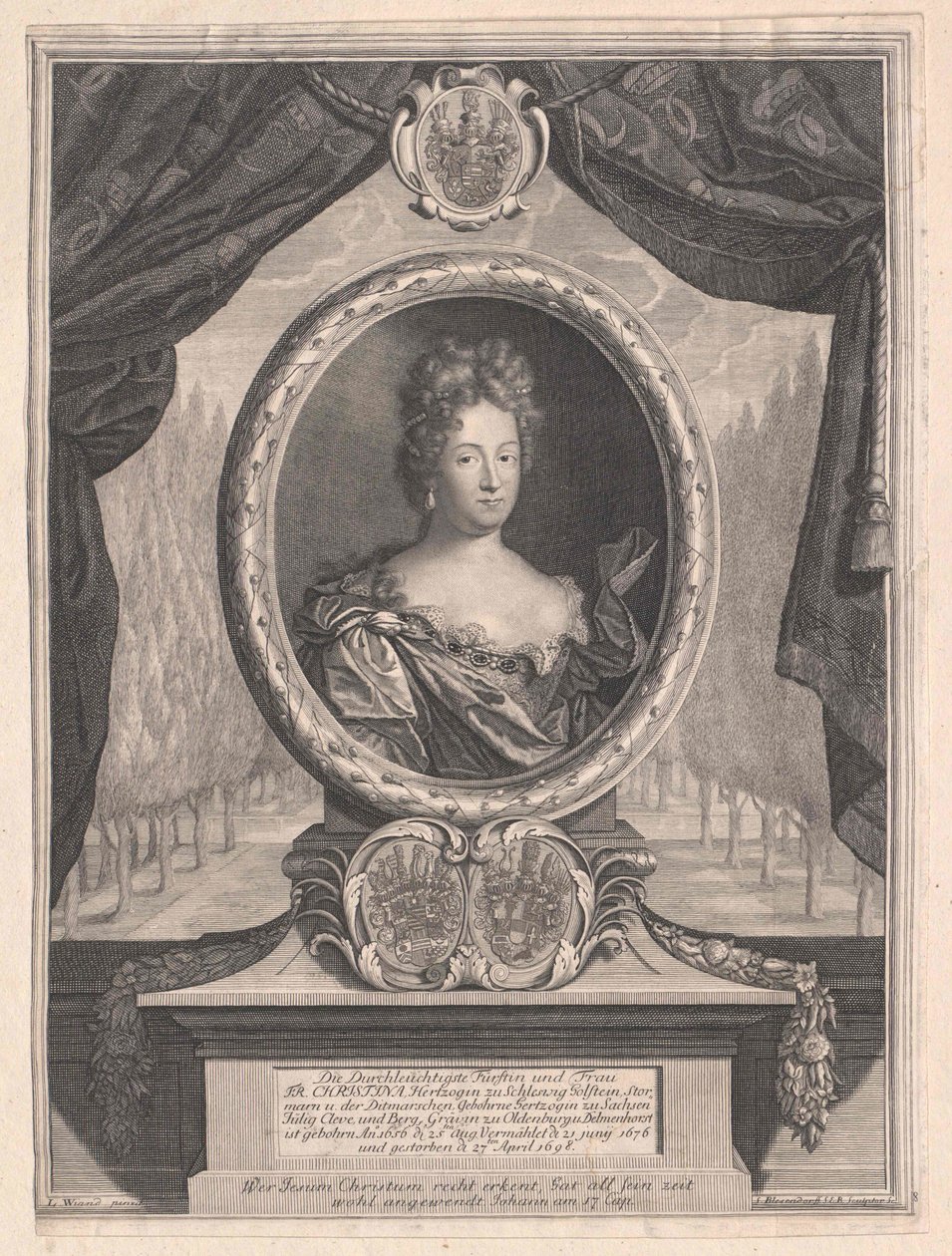 Principessa di Sassonia-Weissenfels Cristina da Artist Unknown