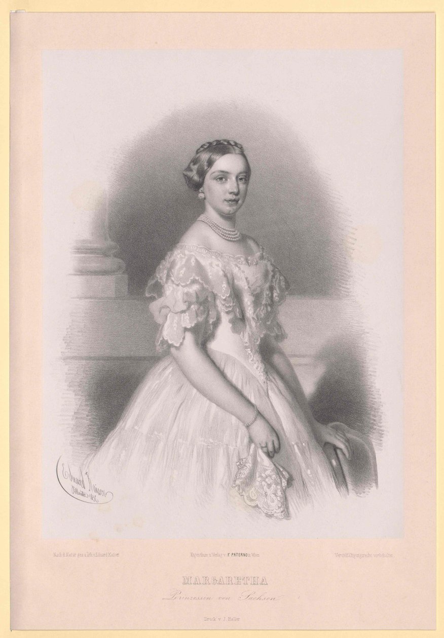 Principessa di Sassonia Margherita da Artist Unknown