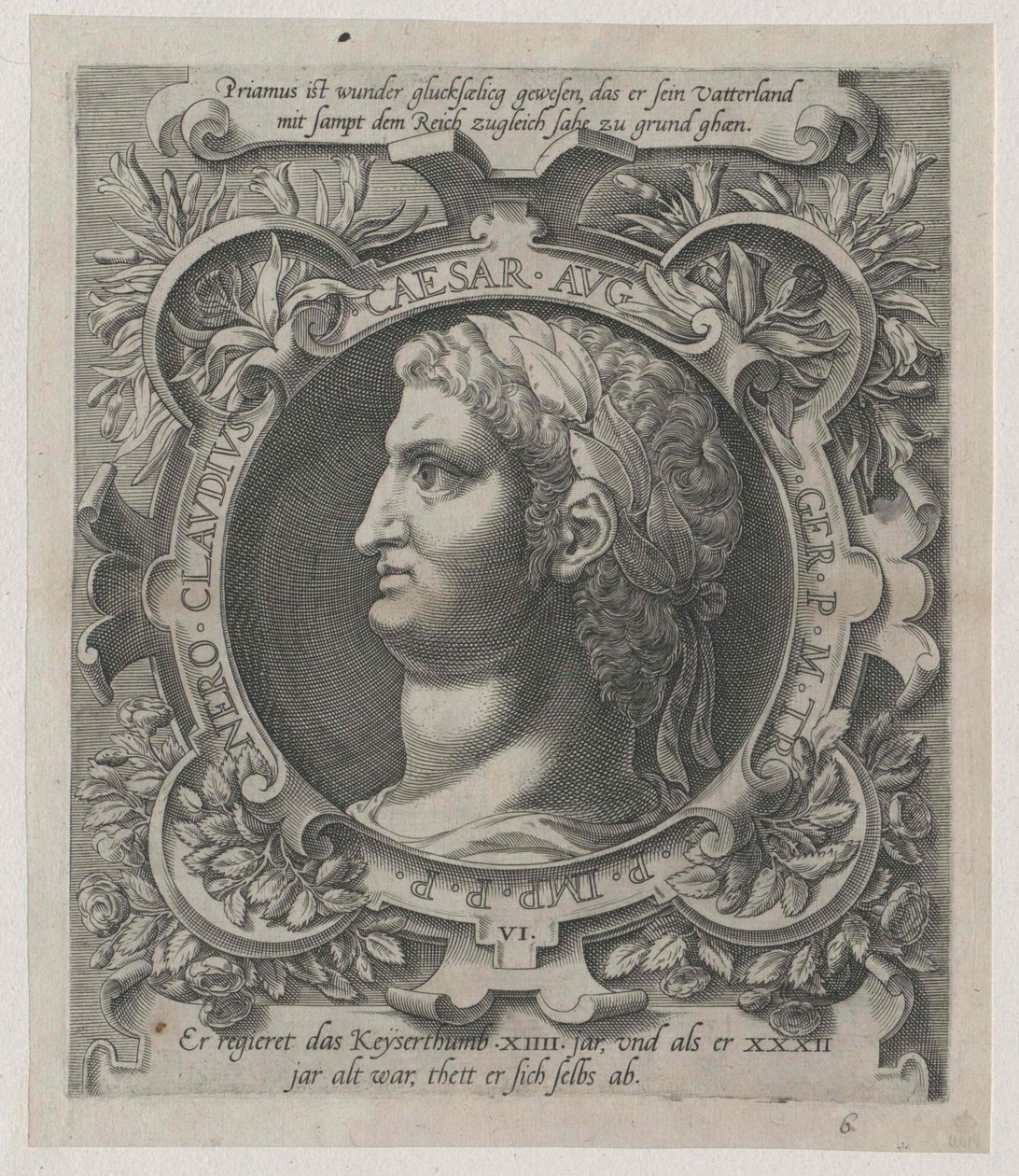 Imperatore romano Nerone (stampa) da Artist Unknown