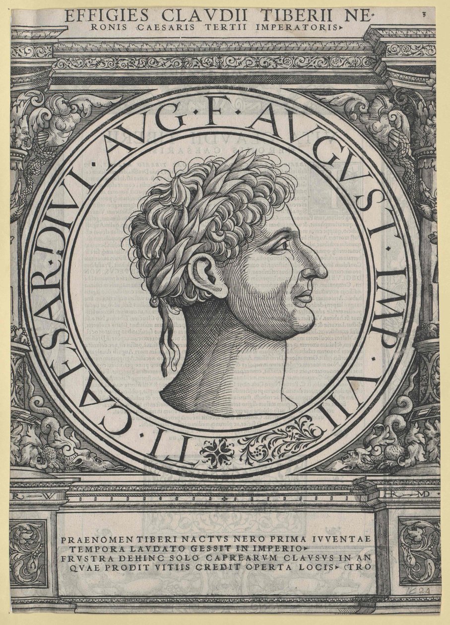 Imperatore romano Tiberio da Artist Unknown