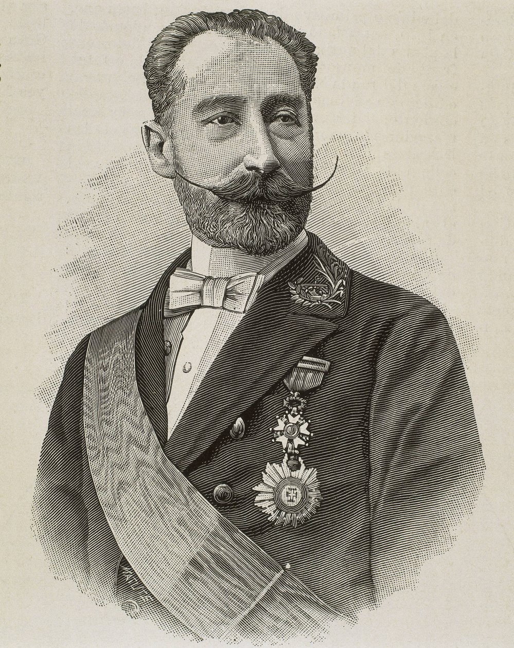 SALVADOR RODRIGÁÑEZ, Amos (1845-1922). Politico e ingegnere spagnolo. Incisione. da Artist Unknown