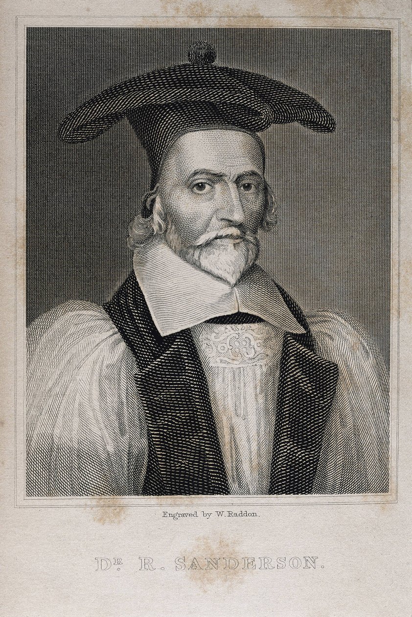 Robert Sanderson, teologo e casuista inglese (incisione) da Artist Unknown