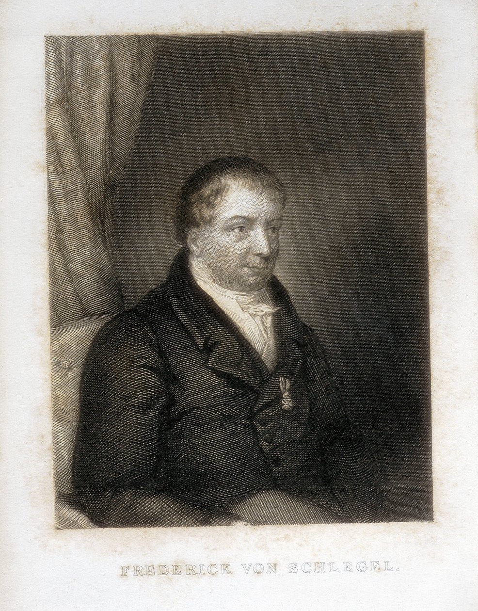 Friedrich von Schlegel, poeta, critico e studioso tedesco (incisione) da Artist Unknown