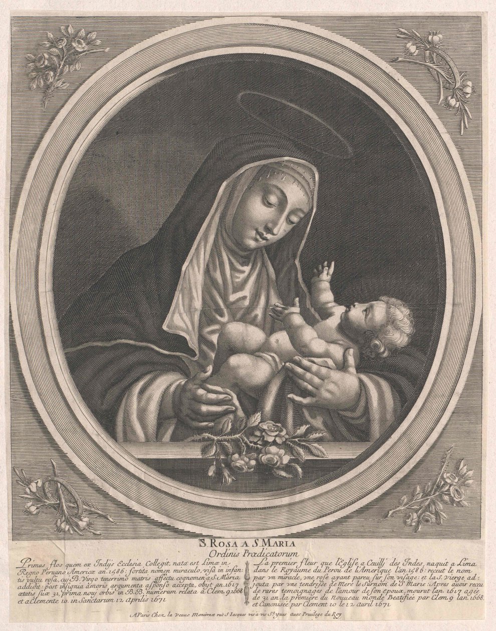 Santa Rosa da Lima da Artist Unknown