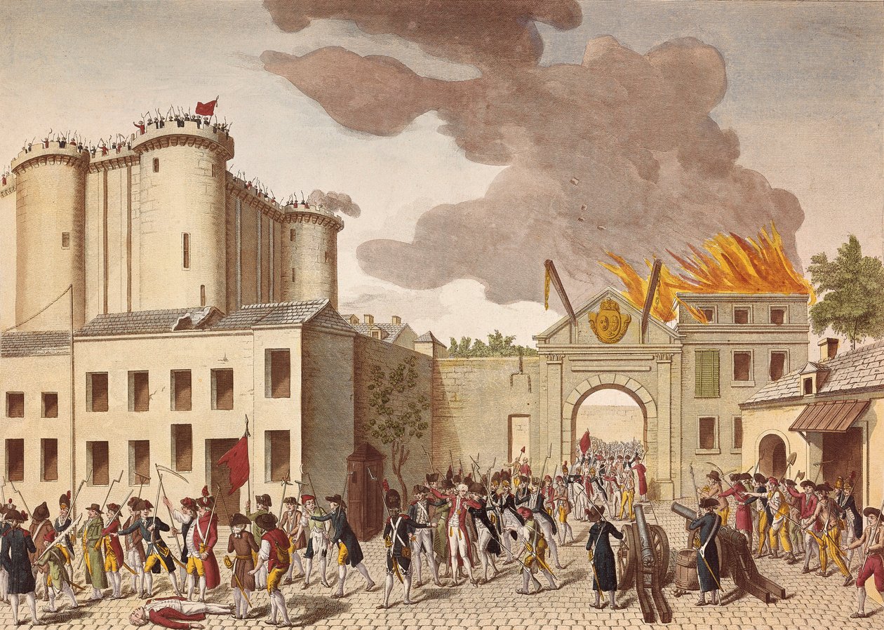 Assalto alla Bastiglia da parte della folla il 14 luglio 1789, durante la Rivoluzione francese da Artist Unknown