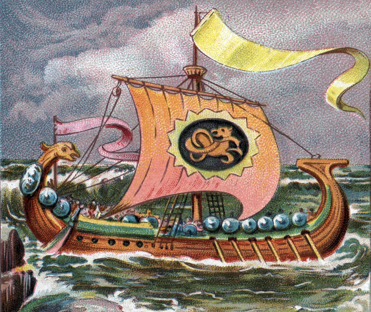 NAVE VIKING - Drakkar da Artist Unknown