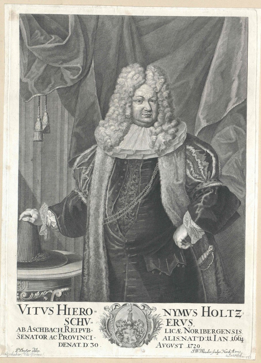 Vitus Jerome Holzschuher da Aspach da Artist Unknown