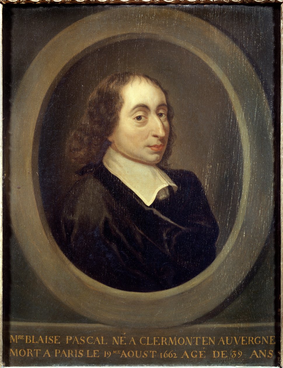 ritratto di Blaise Pascal (1623-1662) (olio su tela) da Artist Unknown