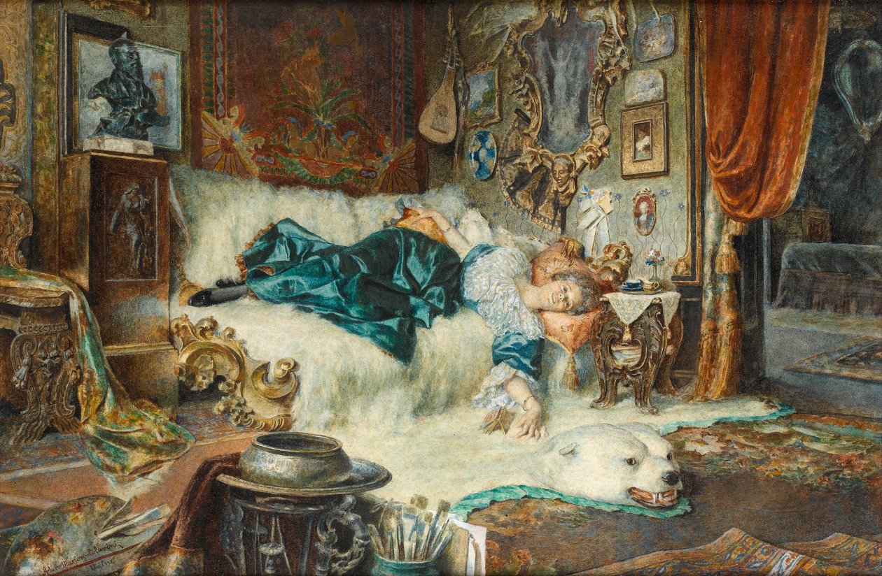 Una modella civettuola nel mio studio da Artruro M. Calvin
