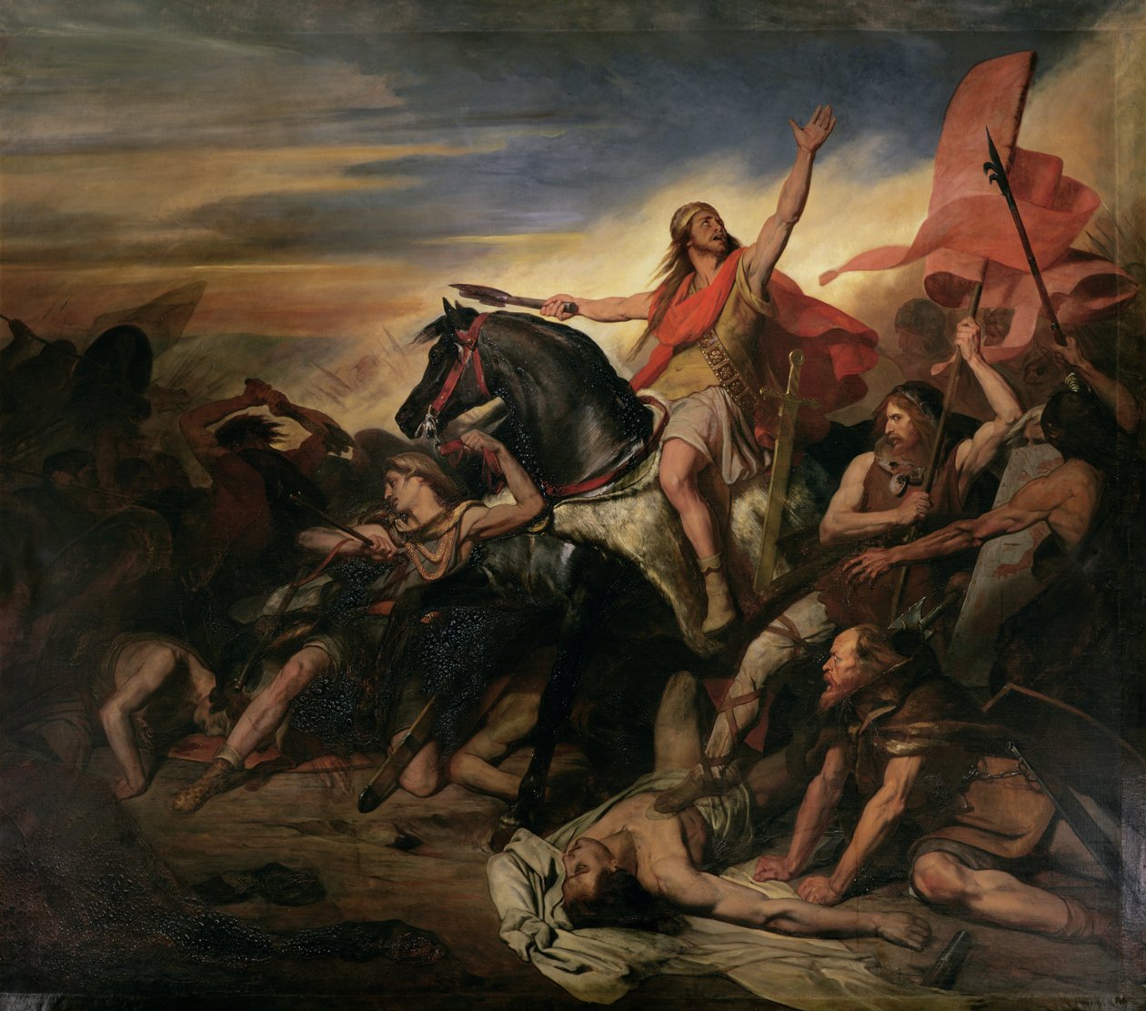 Battaglia di Tolbiac nel 496 d.C., 1837 da Ary Scheffer