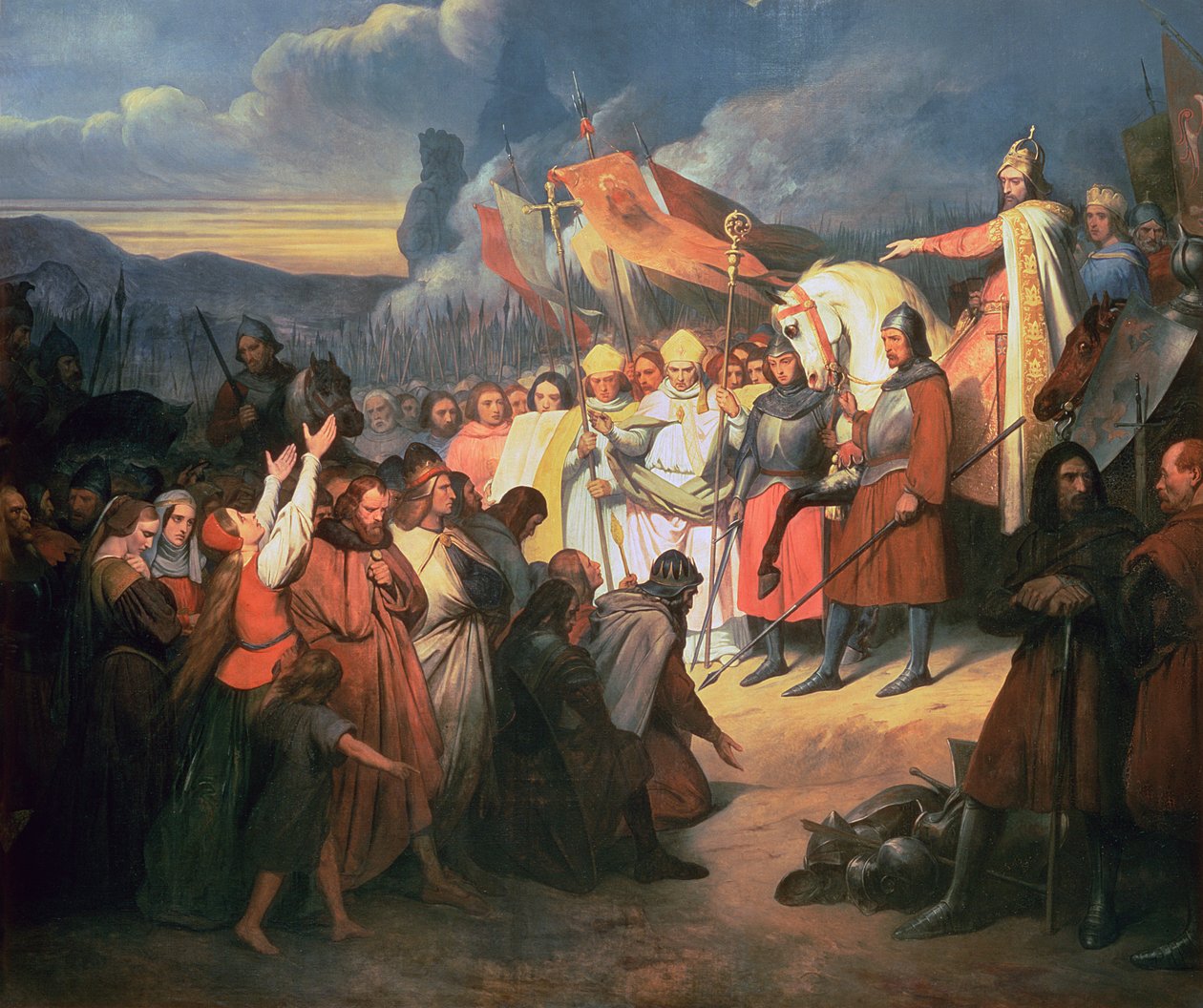 Carlo Magno (742-814) riceve la sottomissione di Witikind a Paderborn 785 da Ary Scheffer