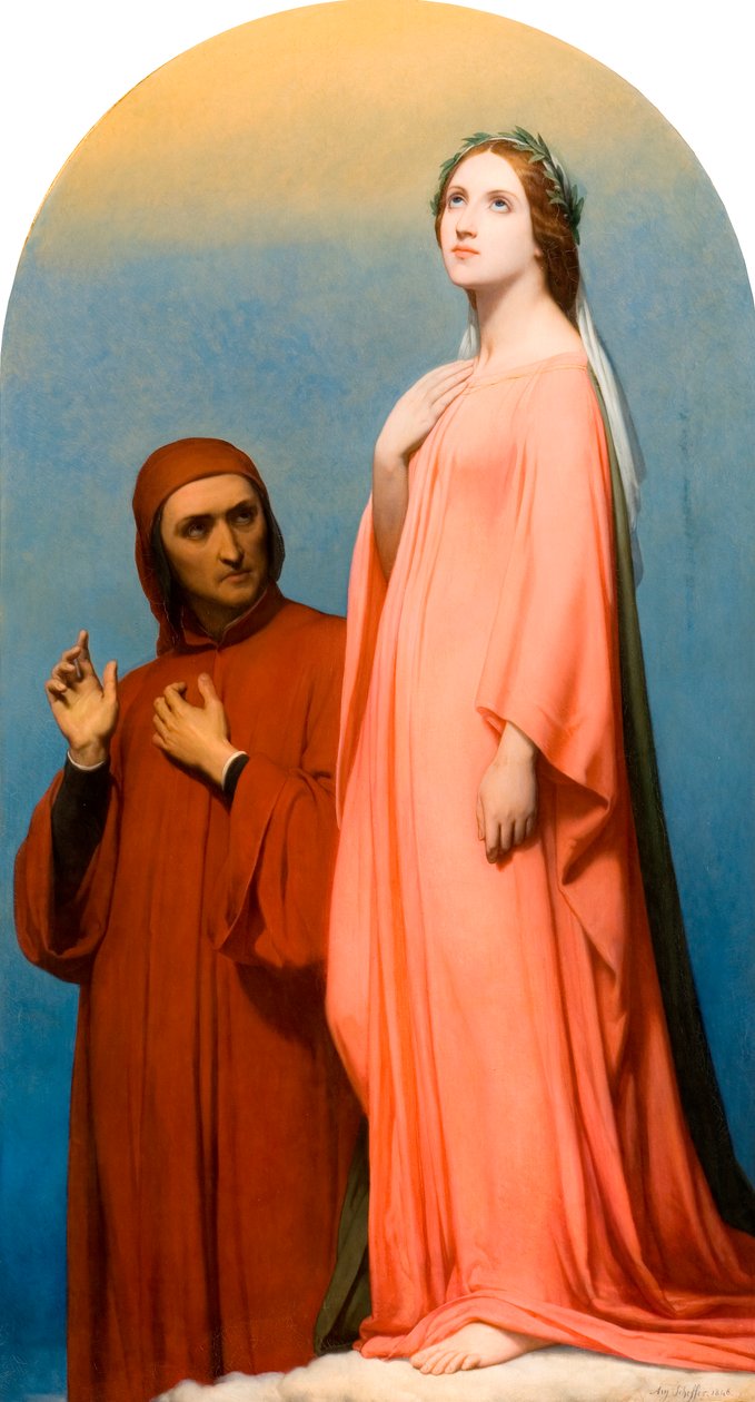 La visione: Dante e Beatrice, 1846 da Ary Scheffer