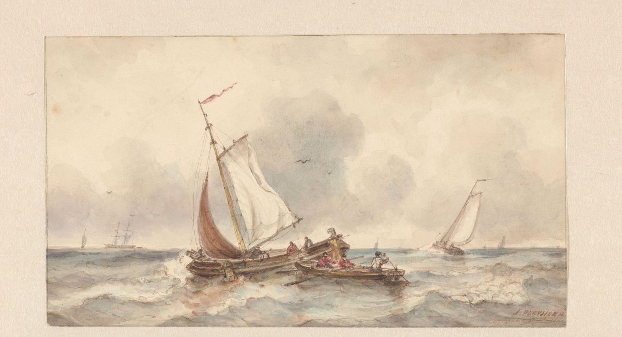 Navi in mare da Ary Pleijsier (signed by artist)