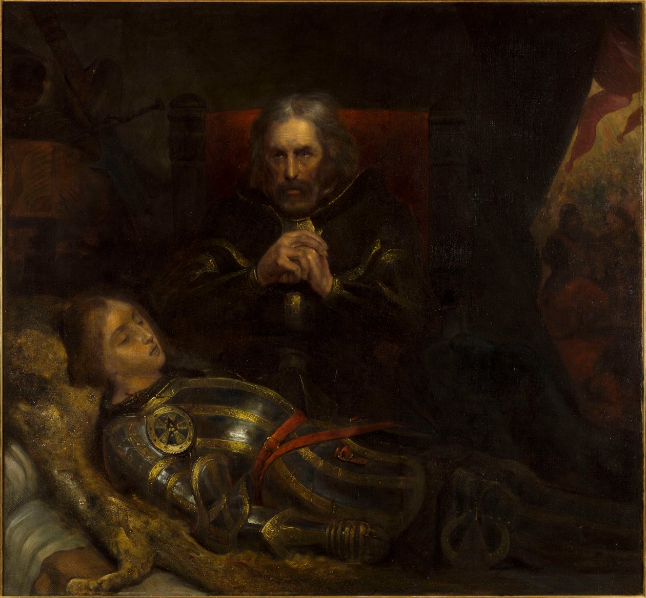 Eberhard, conte di Württemberg, in lutto per la morte del figlio, detto “il Piangente” da Ary Scheffer