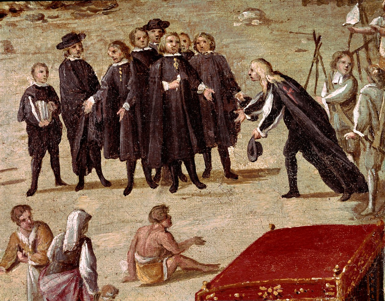 Piazza del tribunale della Vicaria a Napoli al tempo della rivoluzione di Masaniello (dettaglio) da Ascanio Luciani