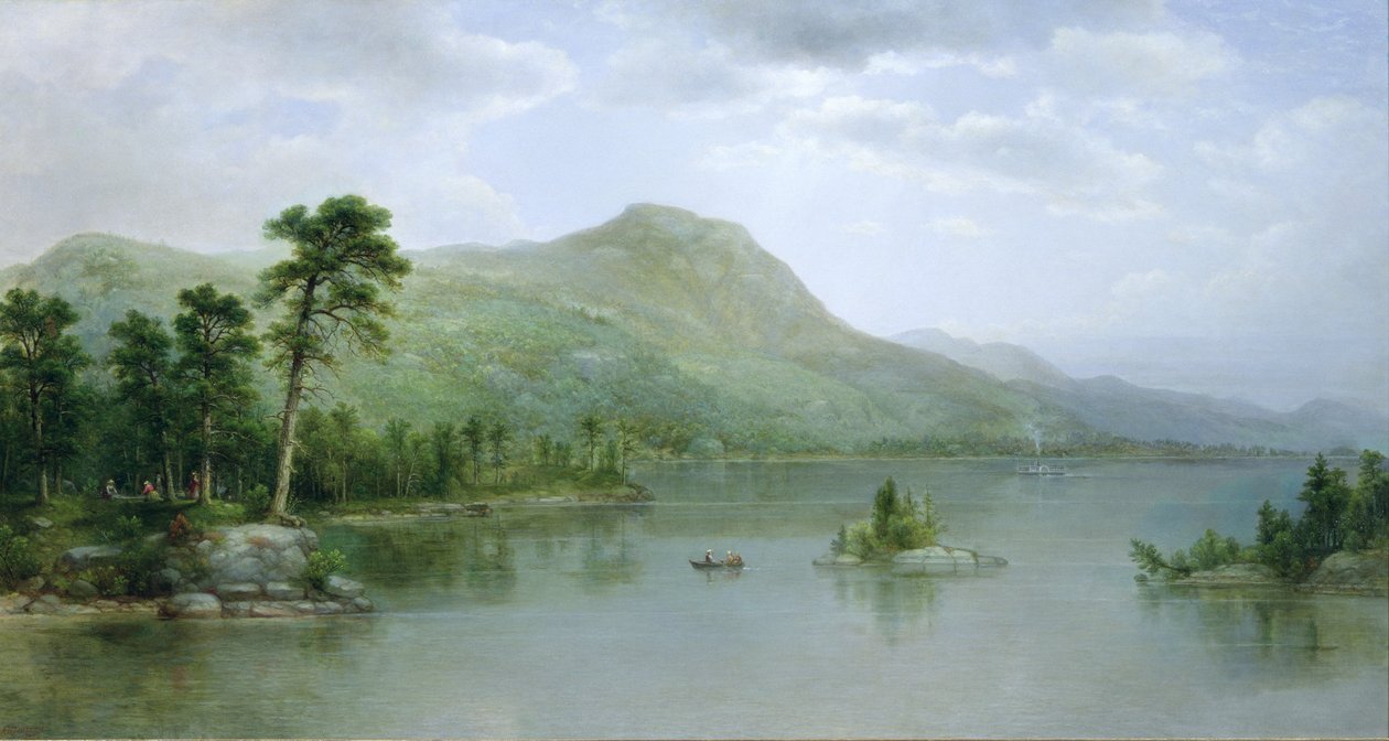 Montagna Nera dalle Isole del Porto, Lago George, New York da Asher Brown Durand