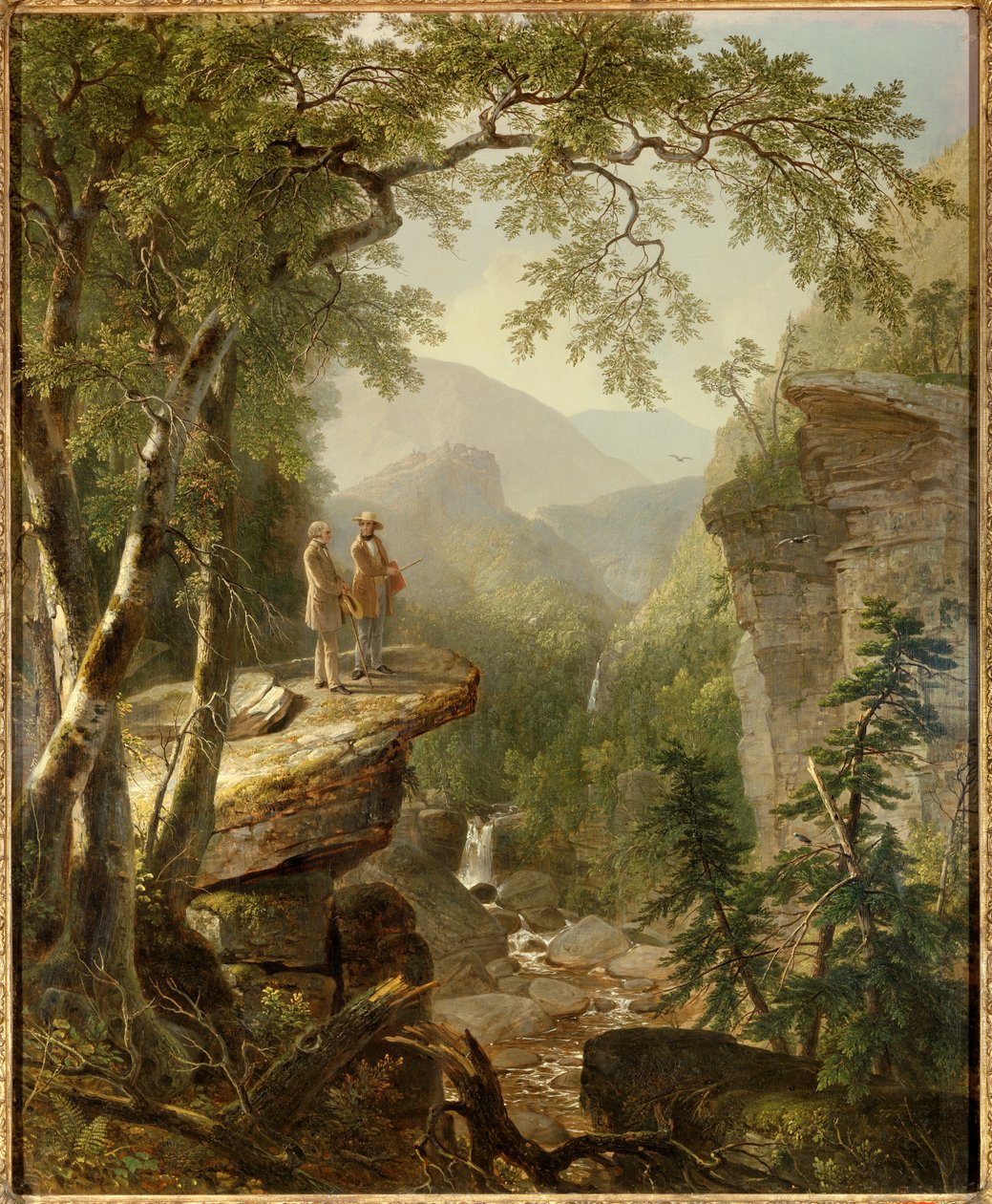 Fratellanza dello Spirito. Il pittore Thomas Cole (1801-1848) e il poeta William Cullen Bryant (1794-1878) interagiscono in un paesaggio romantico da Asher Brown Durand