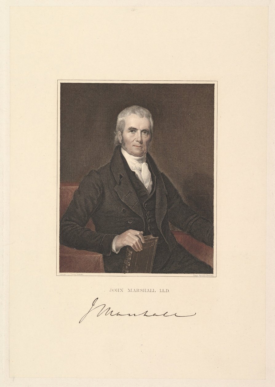 Giudice Capo John Marshall, 1833 da Asher Brown Durand