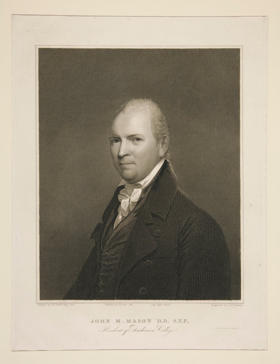 John M. Mason, D.D., S.T.P., Presidente del Dickinson College da Asher Brown Durand